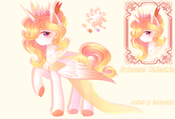 Size: 2925x2000 | Tagged: safe, artist:shimayaeiko, imported from derpibooru, princess celestia, alicorn, pony, alternate design, clothes, dress, female, mare, solo