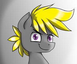 Size: 1072x902 | Tagged: safe, artist:pencil bolt, imported from derpibooru, oc, oc only, oc:pencil bolt, pegasus, pony, light, looking at you, male, purple eyes, smiling