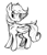 Size: 472x552 | Tagged: safe, artist:dimfann, imported from derpibooru, rainbow dash, pegasus, pony, female, grayscale, monochrome, sketch, smiling, solo