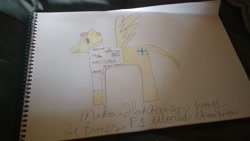 Size: 4160x2340 | Tagged: safe, artist:super-coyote1804, imported from derpibooru, pegasus, pony, clothes, colored pencil drawing, finland, formula 1, mika hakkinen, ponified, shirt, solo, traditional art