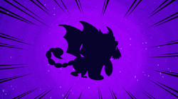 Size: 1345x754 | Tagged: safe, imported from derpibooru, screencap, manny roar, manticore, friendship is magic, abstract background, silhouette, solo