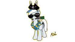 Size: 1920x1080 | Tagged: safe, artist:artemis whooves, imported from derpibooru, oc, oc only, oc:artemis whooves, pegasus, pony, aviator glasses, aviator sunglasses, blu team, bunny ears, clothes, demoman, grenade, hat, pirate, pirate hat, scarf, simple background, solo, stielhandgranaten, sunglasses, team fortress 2, transparent background