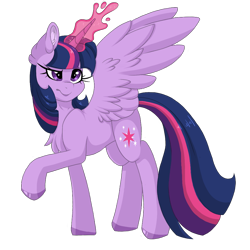 Size: 1000x1000 | Tagged: safe, artist:melodytheartpony, imported from derpibooru, twilight sparkle, alicorn, pony, chest fluff, ear fluff, female, magic, princess, simple background, solo, spread wings, transparent background, twilight sparkle (alicorn), wings