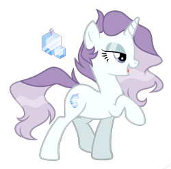 Size: 1581x1561 | Tagged: safe, artist:nightmarye, imported from derpibooru, oc, oc only, oc:opal spectrum, pony, unicorn, female, mare, offspring, parent:rarity, parent:soarin', parents:soarity, raised hoof, simple background, solo, transparent background
