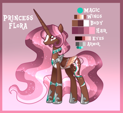 Size: 1402x1291 | Tagged: safe, artist:sugaryicecreammlp, imported from derpibooru, oc, oc only, oc:princess flora, alicorn, pony, female, mare, reference sheet, solo