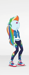 Size: 197x507 | Tagged: safe, imported from derpibooru, screencap, rainbow dash, equestria girls, equestria girls series, rollercoaster of friendship, clothes, converse, cropped, female, geode of super speed, hoodie, magical geodes, nose in the air, pants, shoes, sneakers