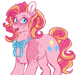 Size: 1200x1150 | Tagged: safe, artist:plixine, imported from derpibooru, pinkie pie, pony, alternate design, female, simple background, solo, transparent background