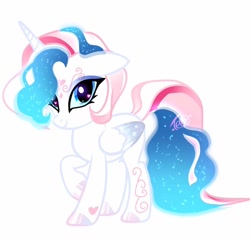 Size: 1024x987 | Tagged: safe, artist:tea, imported from derpibooru, star catcher, alicorn, pony, alicornified, female, g3, g3 to g4, g4, generation leap, race swap, simple background, solo, white background