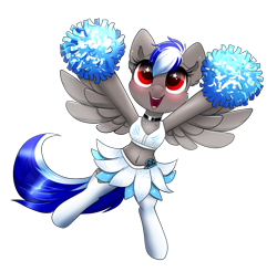 Size: 1705x1681 | Tagged: safe, artist:confetticakez, derpibooru exclusive, imported from derpibooru, oc, oc only, oc:bassy, pegasus, pony, american football, belly button, bikini, bikini top, boots, carolina panthers, cheering, cheerleader, chest fluff, choker, clothes, collar, crossdressing, cute, ear fluff, excited, femboy, football, male, midriff, nfl, ocbetes, pom pom, shoes, simple background, skirt, socks, solo, sports, stockings, swimsuit, thigh highs, transparent background, trap