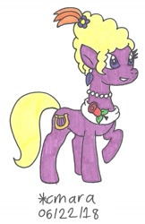 Size: 667x1032 | Tagged: safe, artist:cmara, imported from derpibooru, lyrica lilac, pony, solo, traditional art