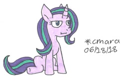Size: 1014x656 | Tagged: safe, artist:cmara, imported from derpibooru, starlight glimmer, pony, female, solo, traditional art