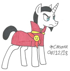 Size: 810x827 | Tagged: safe, artist:cmara, imported from derpibooru, chancellor neighsay, pony, male, solo, traditional art