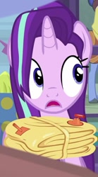 Size: 457x819 | Tagged: safe, imported from derpibooru, screencap, hoo'far, starlight glimmer, pony, saddle arabian, unicorn, road to friendship, cropped, female, male, mare, raft, solo focus, stallion, wet mane