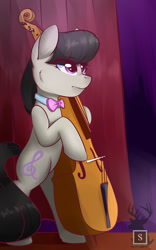 Size: 1181x1890 | Tagged: safe, artist:php97, imported from derpibooru, octavia melody, earth pony, pony, bowtie, cello, female, mare, musical instrument, solo
