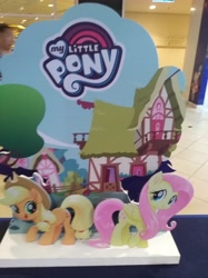 Size: 3016x4032 | Tagged: safe, imported from derpibooru, photographer:horsesplease, applejack, fluttershy, malaysia, my little pony logo, photo