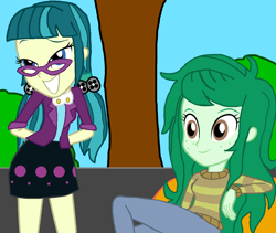 Size: 2757x2330 | Tagged: safe, artist:ktd1993, imported from derpibooru, juniper montage, wallflower blush, equestria girls, equestria girls series, forgotten friendship, movie magic, spoiler:eqg specials, female, juniblush, lesbian, shipping