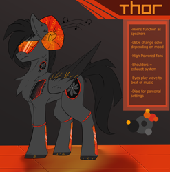 Size: 2760x2794 | Tagged: safe, artist:beardie, imported from derpibooru, oc, oc only, oc:thor, pony, pc pony, ponified, reference sheet