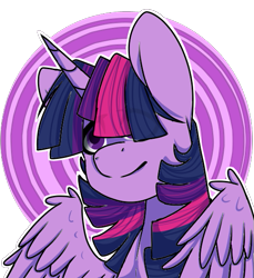 Size: 505x551 | Tagged: safe, artist:sketchykohaidraws, imported from derpibooru, twilight sparkle, alicorn, pony, eye clipping through hair, female, hair over one eye, mare, simple background, solo, transparent background, twilight sparkle (alicorn)