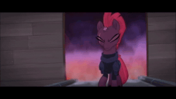 Size: 1280x720 | Tagged: safe, imported from derpibooru, screencap, tempest shadow, pony, unicorn, my little pony: the movie, airship, animated, broken horn, female, sound, storm guard, tempest shadow's bodyguard, webm