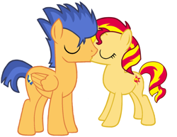 Size: 3848x2968 | Tagged: safe, artist:3d4d, imported from derpibooru, flash sentry, sunset shimmer, unicorn, base used, female, flashimmer, kissing, male, shipping, straight