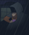 Size: 510x613 | Tagged: safe, artist:queencold, imported from derpibooru, scorpan, gargoyle, cloak, clothes, darkness, egg, hood, rain, scorpan is spike's daddy, spike's egg
