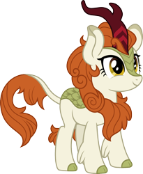 Size: 1180x1436 | Tagged: safe, artist:nstone53, imported from derpibooru, autumn blaze, kirin, sounds of silence, awwtumn blaze, cute, female, kirinbetes, simple background, smiling, solo, transparent background, vector