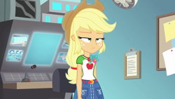 Size: 1920x1080 | Tagged: safe, imported from derpibooru, screencap, applejack, equestria girls, equestria girls series, rollercoaster of friendship, applejack is not amused, female, solo, unamused