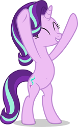 Size: 5000x8183 | Tagged: safe, artist:luckreza8, imported from derpibooru, starlight glimmer, pony, unicorn, road to friendship, .svg available, absurd resolution, belly button, bipedal, eyes closed, female, mare, simple background, solo, transparent background, vector