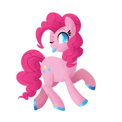 Size: 1500x1500 | Tagged: safe, artist:fannytastical, imported from derpibooru, part of a set, pinkie pie, pony, :p, cute, female, one eye closed, simple background, solo, sticker, tongue out, transparent background, wink