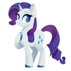 Size: 1500x1500 | Tagged: safe, artist:fannytastical, imported from derpibooru, part of a set, rarity, pony, cute, female, hoof on chest, simple background, solo, sticker, transparent background