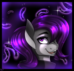 Size: 700x666 | Tagged: safe, artist:derpsonhooves, imported from derpibooru, part of a set, oc, oc only, oc:morning glory (project horizons), pegasus, pony, fallout equestria, fallout equestria: project horizons, abstract background, bust, clothes, fanfic, fanfic art, female, mare, open mouth, portrait, smiling, solo, teeth