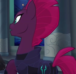 Size: 818x803 | Tagged: safe, imported from derpibooru, screencap, tempest shadow, pony, unicorn, my little pony: the movie, armor, broken horn, butt, cropped, female, mare, plot, solo