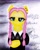 Size: 1854x2311 | Tagged: safe, artist:thechrispony, imported from derpibooru, fluttershy, semi-anthro, braided pigtails, clothes, crossover, dress, female, fluttergoth, goth, knife, mare, piercing, solo, the addams family, traditional art, wednesday addams