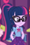 Size: 425x630 | Tagged: safe, imported from derpibooru, screencap, sci-twi, twilight sparkle, equestria girls, equestria girls series, rollercoaster of friendship, arm behind back, clothes, cropped, female, geode of telekinesis, glasses, ponytail, solo