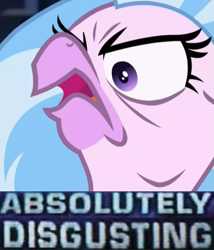 Size: 533x622 | Tagged: safe, edit, edited screencap, imported from derpibooru, screencap, silverstream, hippogriff, what lies beneath, absolutely disgusting, cropped, exploitable meme, female, meme, rage, silverrage, solo