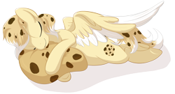 Size: 2936x1584 | Tagged: safe, artist:hirundoarvensis, imported from derpibooru, oc, oc only, oc:chocolate chip, pegasus, pony, female, mare, pillow, simple background, sleeping, solo, transparent background