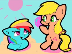 Size: 1218x910 | Tagged: safe, artist:asg, imported from derpibooru, applejack, rainbow dash, earth pony, pegasus, pony, duo, female, mare