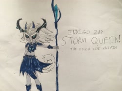 Size: 4032x3024 | Tagged: safe, artist:trini-mite, deleted from derpibooru, imported from derpibooru, indigo zap, storm king, equestria girls, equestria girls series, my little pony: the movie, prediction, staff, staff of sacanas, storm queen
