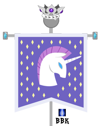 Size: 1829x2257 | Tagged: safe, artist:bb-k, imported from derpibooru, pony, unicorn, hearth's warming eve (episode), crown, flag, hanging banner, jewelry, no pony, object, regalia, simple background, transparent background, unicorn tribe, unicornia