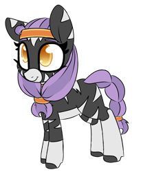 Size: 1280x1542 | Tagged: safe, artist:lockheart, imported from derpibooru, oc, oc only, oc:zuri, pony, zebra, female, mare, simple background, smiling, solo, transparent background, zebra oc