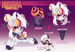 Size: 1200x840 | Tagged: safe, artist:zombie, imported from derpibooru, oc, oc only, oc:fever dream, oc:nirvana nightfall, bat pony, pony, bat pony oc, female, mare, reference sheet, sisters, solo