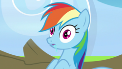 Size: 640x360 | Tagged: safe, imported from derpibooru, screencap, rainbow dash, pony, parental glideance, derp, drool, female, solo