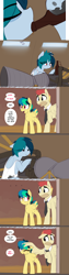 Size: 1280x5082 | Tagged: safe, artist:shinodage, imported from derpibooru, oc, oc only, oc:apogee, oc:delta vee, oc:jet stream, pegasus, pony, ..., clothes, comic, delta vee's junkyard, dialogue, drinking, father and daughter, female, filly, head pat, hoof hold, male, mare, mother and daughter, necktie, pat, raised hoof, rocket engine, rocketdyne lr-79, speech bubble, stallion, wing hands