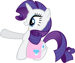Size: 8000x6761 | Tagged: safe, artist:pilot231, imported from derpibooru, rarity, pony, filli vanilli, absurd resolution, canon, cute, eyeshadow, female, happy, makeup, outstretched hoof, raribetes, saddle bag, simple background, solo, squatting, transparent background, vector