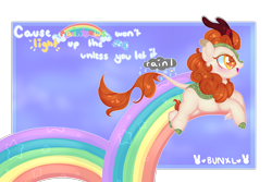 Size: 5120x3412 | Tagged: safe, artist:bunxl, imported from derpibooru, autumn blaze, kirin, sounds of silence, awwtumn blaze, cute, female, kirinbetes, rainbow, simple background, solo, transparent background