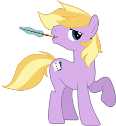 Size: 1191x1302 | Tagged: safe, artist:kevlarbest, imported from derpibooru, oc, oc only, oc:straight flushed, pony, ear piercing, magic, piercing, simple background, solo, transparent background, vector, wand