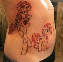 Size: 743x731 | Tagged: safe, imported from derpibooru, sunset shimmer, human, pony, equestria girls, human male, irl, male, photo, tattoo