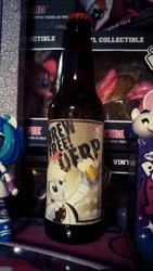 Size: 1872x3328 | Tagged: safe, imported from derpibooru, derpy hooves, alcohol, beer, bottle, cider, clothes, irl, open mouth, photo