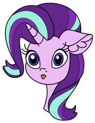 Size: 1012x1312 | Tagged: safe, artist:smirk, imported from derpibooru, starlight glimmer, :p, bust, ms paint, pfft, raspberry, raspberry noise, silly, thousand yard stare, tongue out