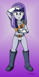 Size: 1146x2246 | Tagged: safe, artist:jbwarner86, imported from derpibooru, maud pie, equestria girls, commission, crossover, dino charge, female, graphite ranger, kyoryu gray, kyoryuger, power rangers, power rangers dino charge, purple background, saban, simple background, super sentai, zyuden sentai kyoryuger